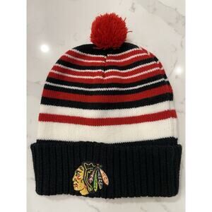 CHICAGO BLACKHAWKS AT&T NHL WINTER CLASSIC CUFFED POM KNIT HAT